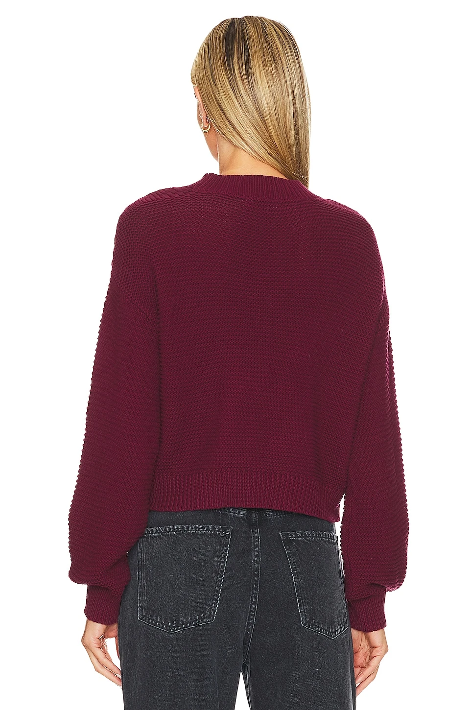 Cable Pullover Sweater Wine 5 Cable Pullover Sweater Wine - Image 3