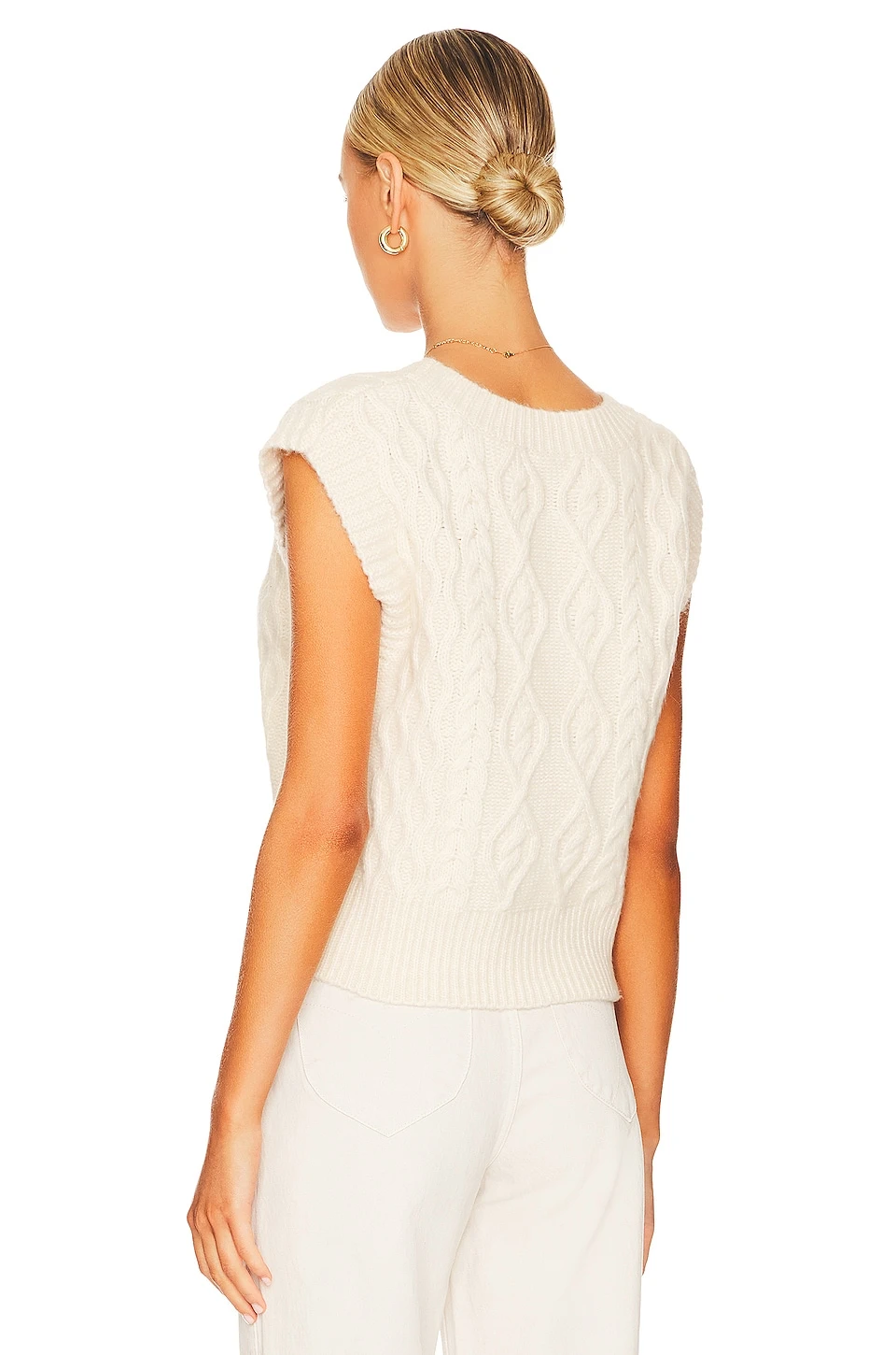 CHALECO CROPPED CABLE Cream 5 CHALECO CROPPED CABLE Cream - Image 3