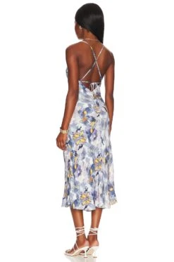 Rachel Dress Porcelain Gold Bloom -Camila coelho Shop AATR WD20 V3