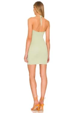 Natalia Halter Mini Dress Sage 7 Natalia Halter Mini Dress Sage -Camila coelho Shop AAYR WD45 V3