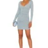 Selene Ruched Mini Dress Blue -Camila coelho Shop AAYR WD47 V1