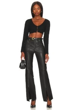 Ramona Crop Sweater Black -Camila coelho Shop AAYR WK30 V4