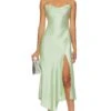 Alice + Olivia Harmony Midi Dress Green Tea