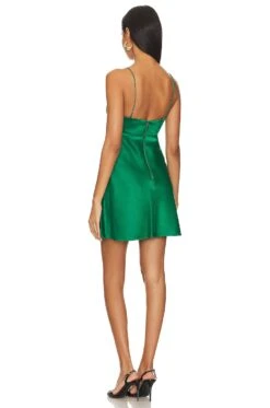 Alice + Olivia Julietta Mini Slip Dress Emerald -Camila coelho Shop ALI WD1053 V3
