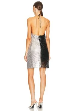 Alice + Olivia Ally Mini Dress Black & Silver 10 Alice + Olivia Ally Mini Dress Black & Silver -Camila coelho Shop ALI WD985 V4