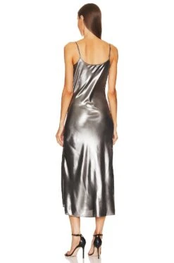 AllSaints Hadley Metallic Dress Silver 8 AllSaints Hadley Metallic Dress Silver -Camila coelho Shop ALLR WD136 V3