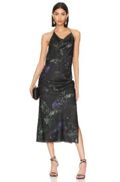 AllSaints Camille Kim Dress Jungle Green
