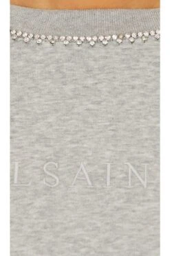 AllSaints Pippa Diamante Sweater Grey Marl -Camila coelho Shop ALLR WK88 V5