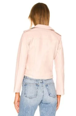 AllSaints Balfern Biker Jacket Light Pink -Camila coelho Shop ALLR WO107 V4