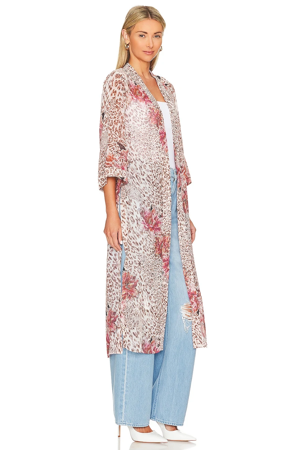 AllSaints Carine Laertes Kimono Soft Pink 4 AllSaints Carine Laertes Kimono Soft Pink - Image 2