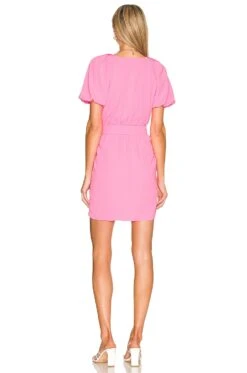 Short Sleeve Durand Mini Dress Shocking Pink -Camila coelho Shop AMAN WD1503 V3