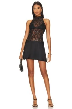 X Revolve Stanford Lace Mini Dress Black 10 X Revolve Stanford Lace Mini Dress Black -Camila coelho Shop AMAN WD1902 V1 1