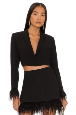 X REVOLVE Dessa Blazer Black
