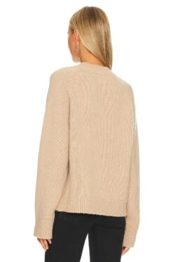 ANINE BING Kendrick University Paris Sweater Light Camel -Camila coelho Shop ANIN WK115 V3
