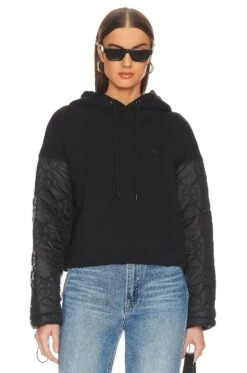 ANINE BING Ardon Monogram Hoodie Black