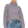 ANINE BING Iris Sweater Ash Violet -Camila coelho Shop ANIN WK132 V1