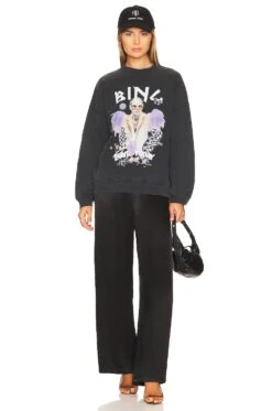 ANINE BING Harvey Crew X Iscreamcolour X Elton John Washed Black -Camila coelho Shop ANIN WK139 V4