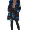 APPARIS Jahaira 2 Faux Fur Coat Blue & Espresso Camo