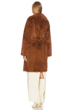 APPARIS Bree Faux Fur Coat Camel -Camila coelho Shop APRS WO103 V4