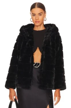 APPARIS Goldie 5 Faux Fur Jacket Noir