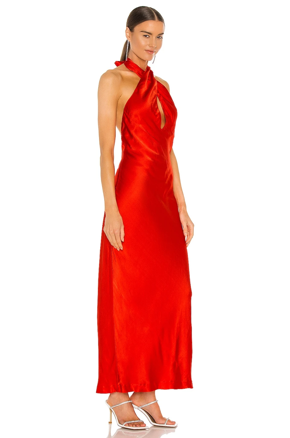 Bardot Claudia Bias Cut Dress Lipstick Red 4 Bardot Claudia Bias Cut Dress Lipstick Red - Image 2