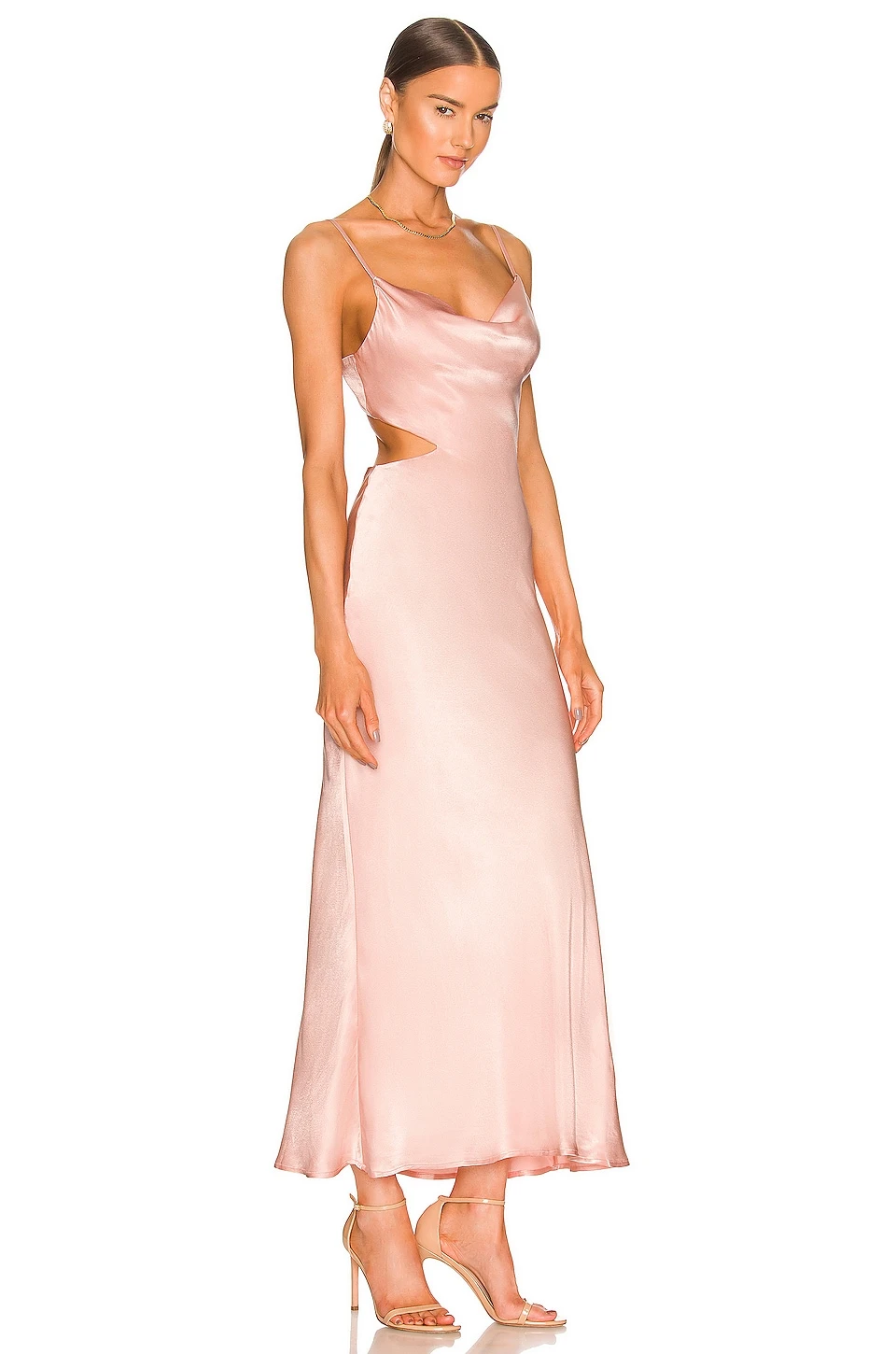 Bardot Cut Out Slip Dress Pink Rose 4 Bardot Cut Out Slip Dress Pink Rose - Image 2