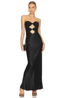 BEC + BRIDGE Halle Strapless Maxi Dress Black