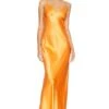 BEC + BRIDGE Amber V Maxi Dress Nectarine Orange
