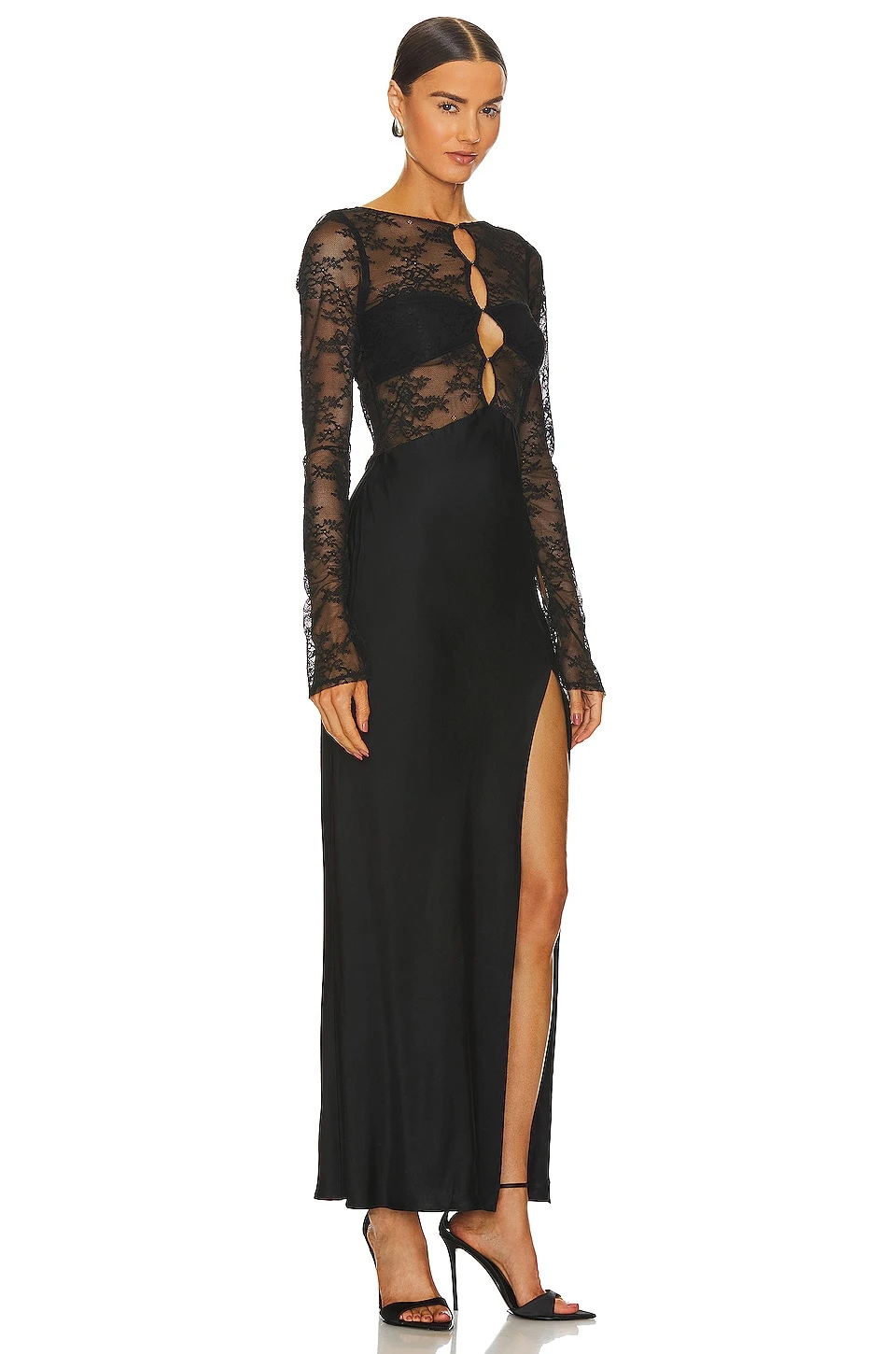 BEC + BRIDGE Nora Lace Long Sleeve Maxi Dress Black 4 BEC + BRIDGE Nora Lace Long Sleeve Maxi Dress Black - Image 2