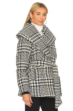 Plaid Puffer Coat Pure Emotions -Camila coelho Shop BLAN WO307 V3