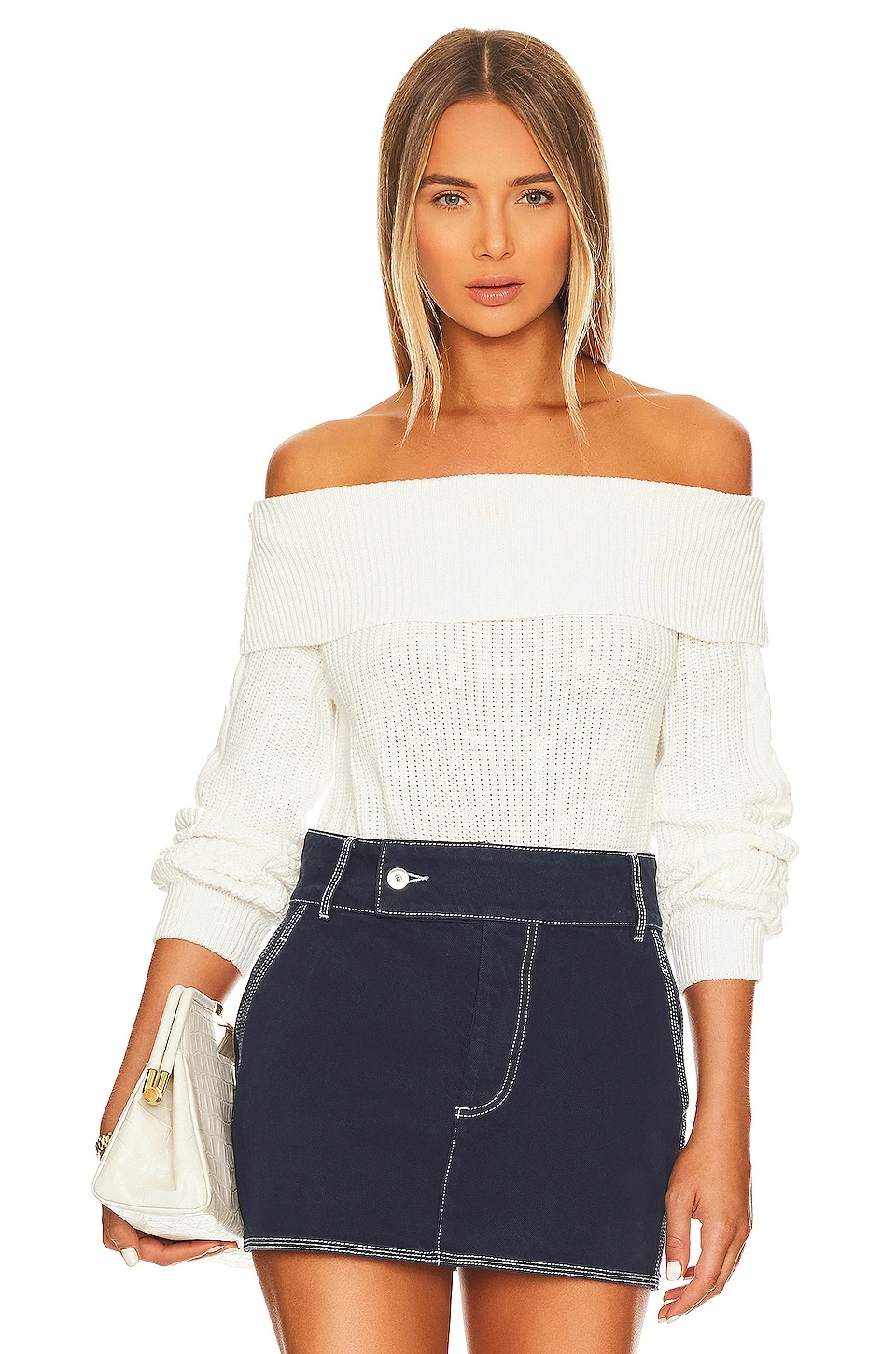 JERSEY OFF THE SHOULDER Ivory 3 JERSEY OFF THE SHOULDER Ivory