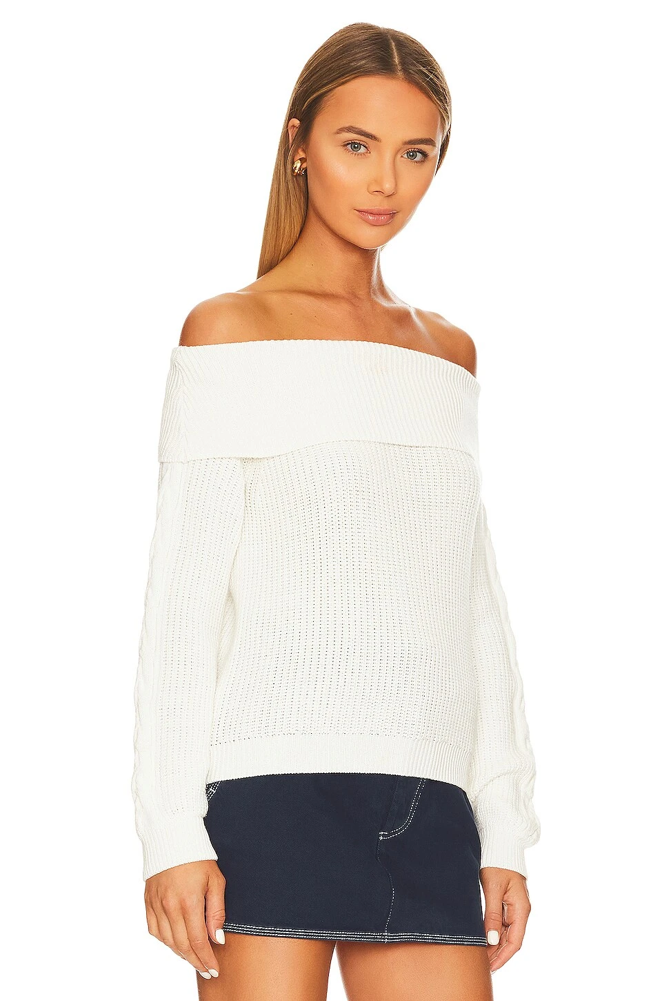 JERSEY OFF THE SHOULDER Ivory 4 JERSEY OFF THE SHOULDER Ivory - Image 2