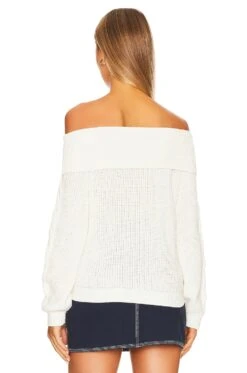 JERSEY OFF THE SHOULDER Ivory 8 JERSEY OFF THE SHOULDER Ivory -Camila coelho Shop BOBI WK171 V3