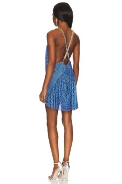 Xenia Wrap Dress Blue & Indigo -Camila coelho Shop BROR WD491 V3