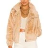 BLOUSON IMITATION FOURRURE ORLANDO Beige