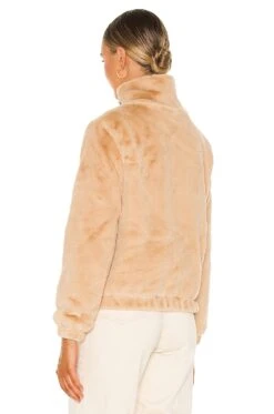 BLOUSON IMITATION FOURRURE ORLANDO Beige -Camila coelho Shop BUBR WO13 V4