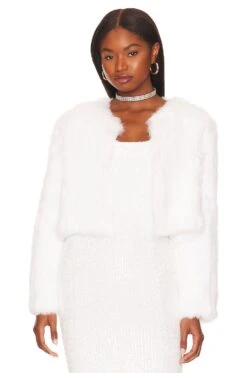 Lola Crop Jacket White