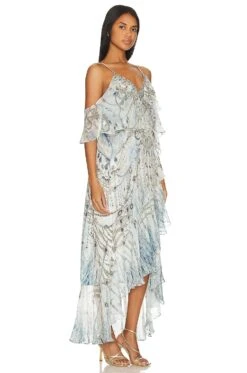Camilla Ruffle Overlayer Wrap Dress MOON AND BACK -Camila coelho Shop CILL WD368 V2