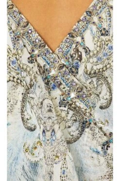 Camilla Ruffle Overlayer Wrap Dress MOON AND BACK -Camila coelho Shop CILL WD368 V4