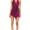 Lurex Wrap Mini Dress Fuchsia -Camila coelho Shop CIOR WD38 V1