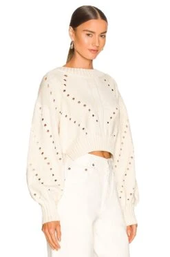 Delaney Sweater Cream -Camila coelho Shop CLEO WK9 V2