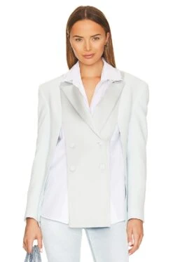 Double Breasted Blazer Baby Blue