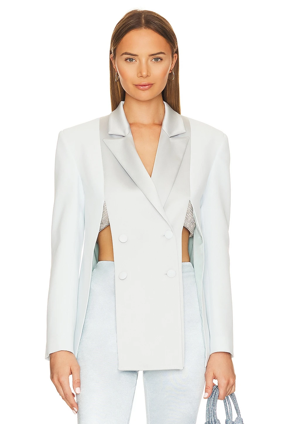 Double Breasted Blazer Baby Blue 4 Double Breasted Blazer Baby Blue - Image 2