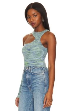 Camila Coelho Aideen Cut Out Knit Top Blue Spacedye -Camila coelho Shop COEL WK93 V3