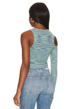 Camila Coelho Aideen Cut Out Knit Top Blue Spacedye -Camila coelho Shop COEL WK93 V4