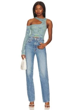 Camila Coelho Aideen Cut Out Knit Top Blue Spacedye -Camila coelho Shop COEL WK93 V5