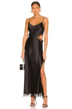 Lace Cut Out Slip Dress Black -Camila coelho Shop DANN WD24 V1 1