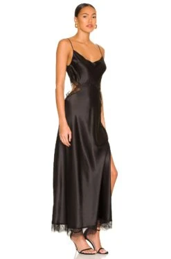 Lace Cut Out Slip Dress Black -Camila coelho Shop DANN WD24 V2