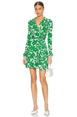 DIANE VON FURSTENBERG Didi Dress Flora Nocturna Green