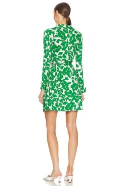 DIANE VON FURSTENBERG Didi Dress Flora Nocturna Green -Camila coelho Shop DVF WD484 V3